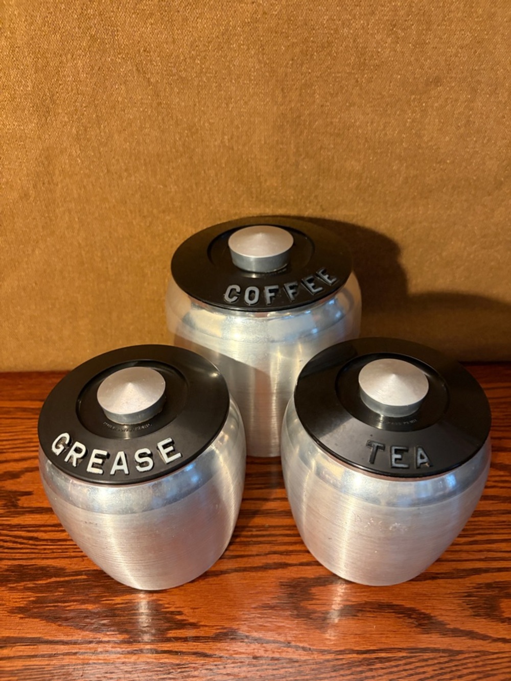 6 piece Kromex spun aluminum beehive canisters - Picture 3 of 7